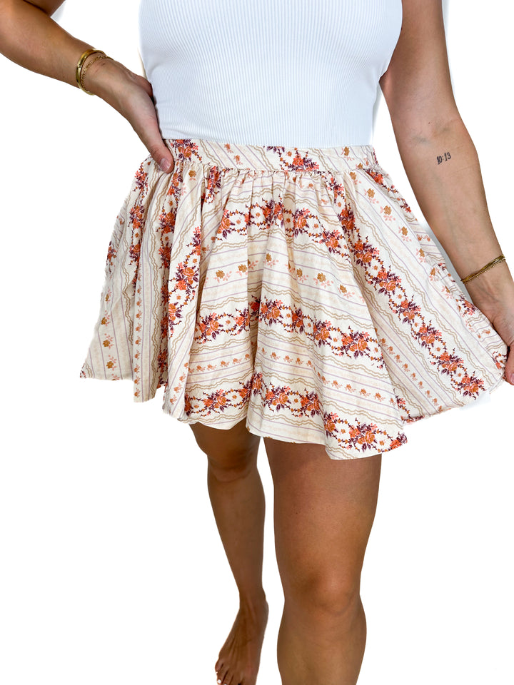 Free People Floral Mini Skirt (XS)