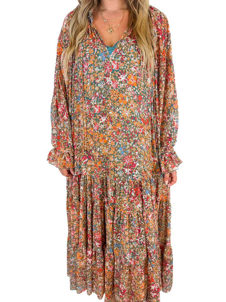 Free People Floral Maxi Dress (M)