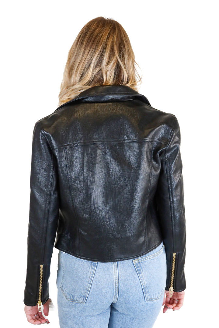 Blank NYC black leather jacket NWT (S)