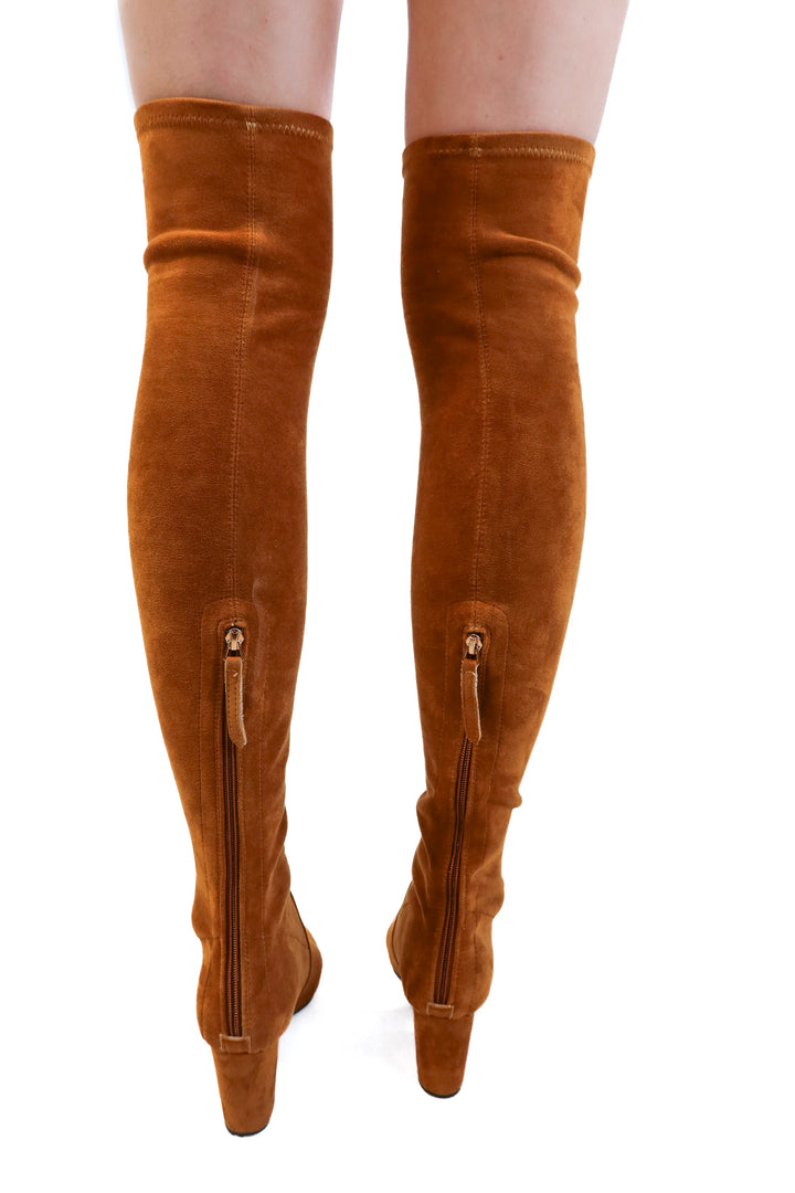 Light brown suede tall boot (5.5/6)
