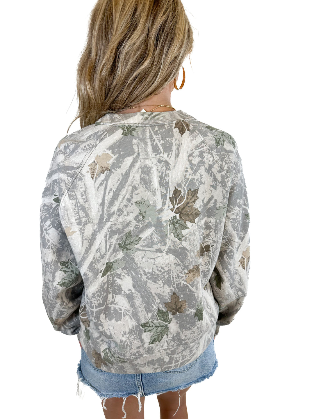 Abercrombie Leaves Printed Sweatshirt (S)