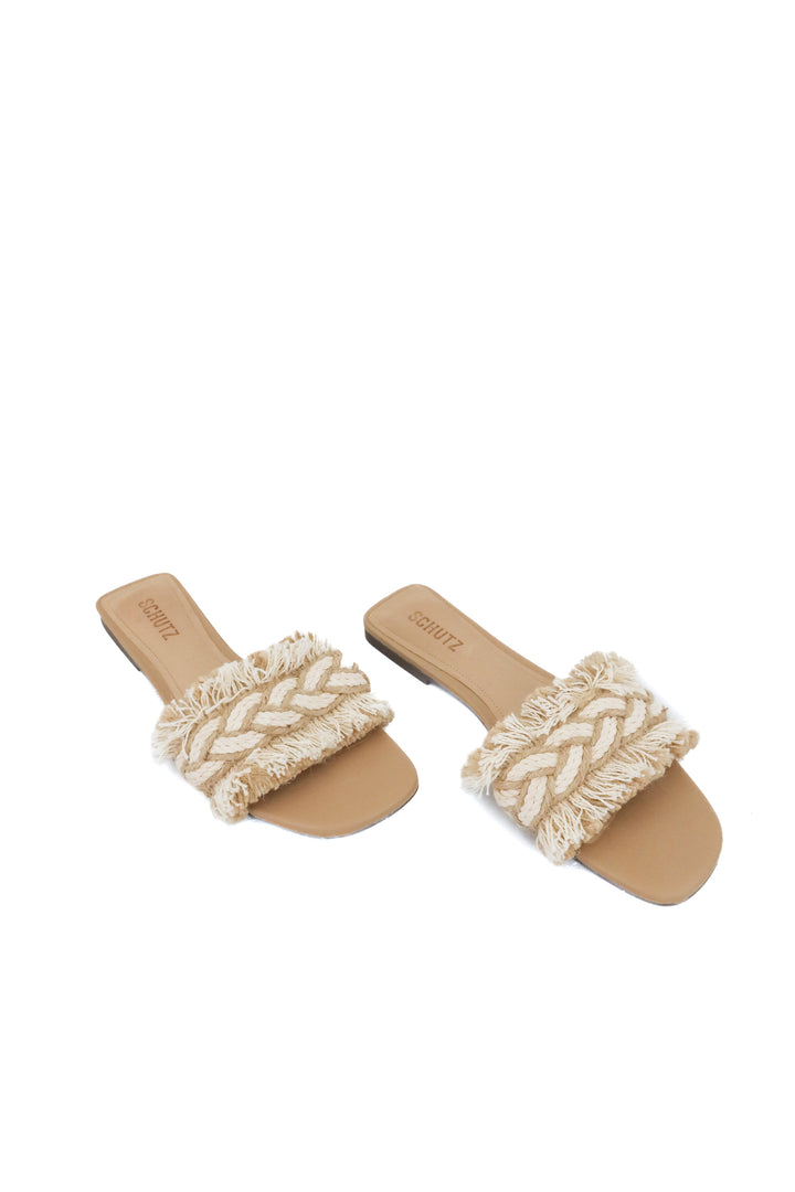 schutz neutral adelia sandals (8.5; retail $118)
