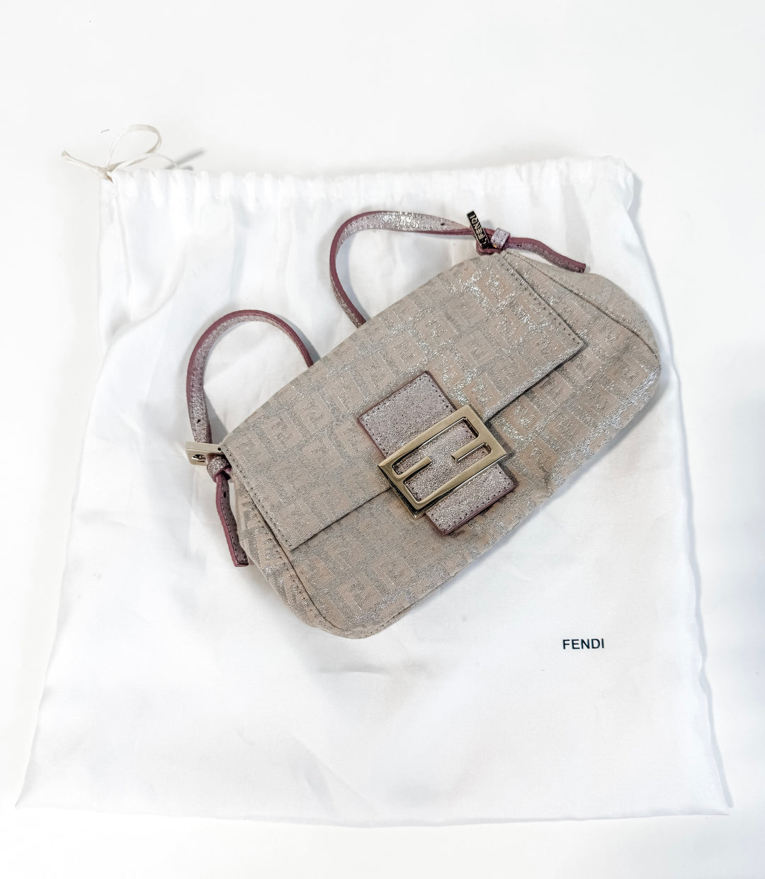 Fendi Pink Shimmer Baguette