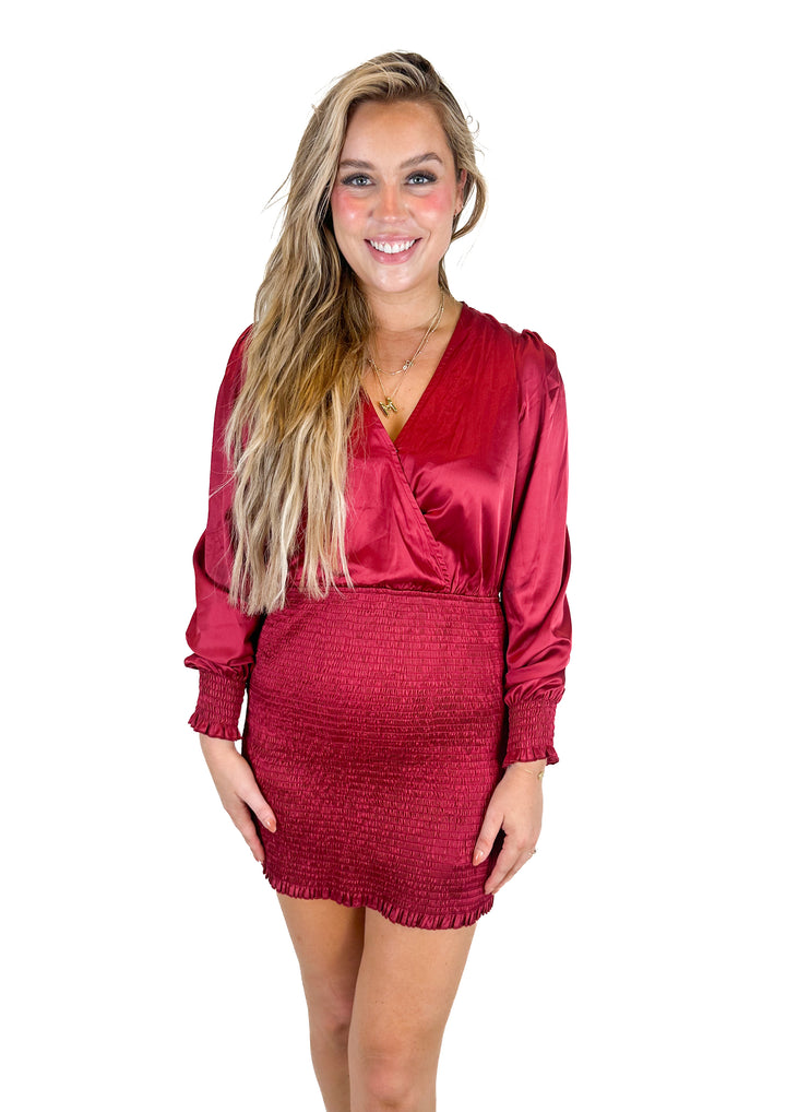 Cupshe Wine Dress NWT (L)