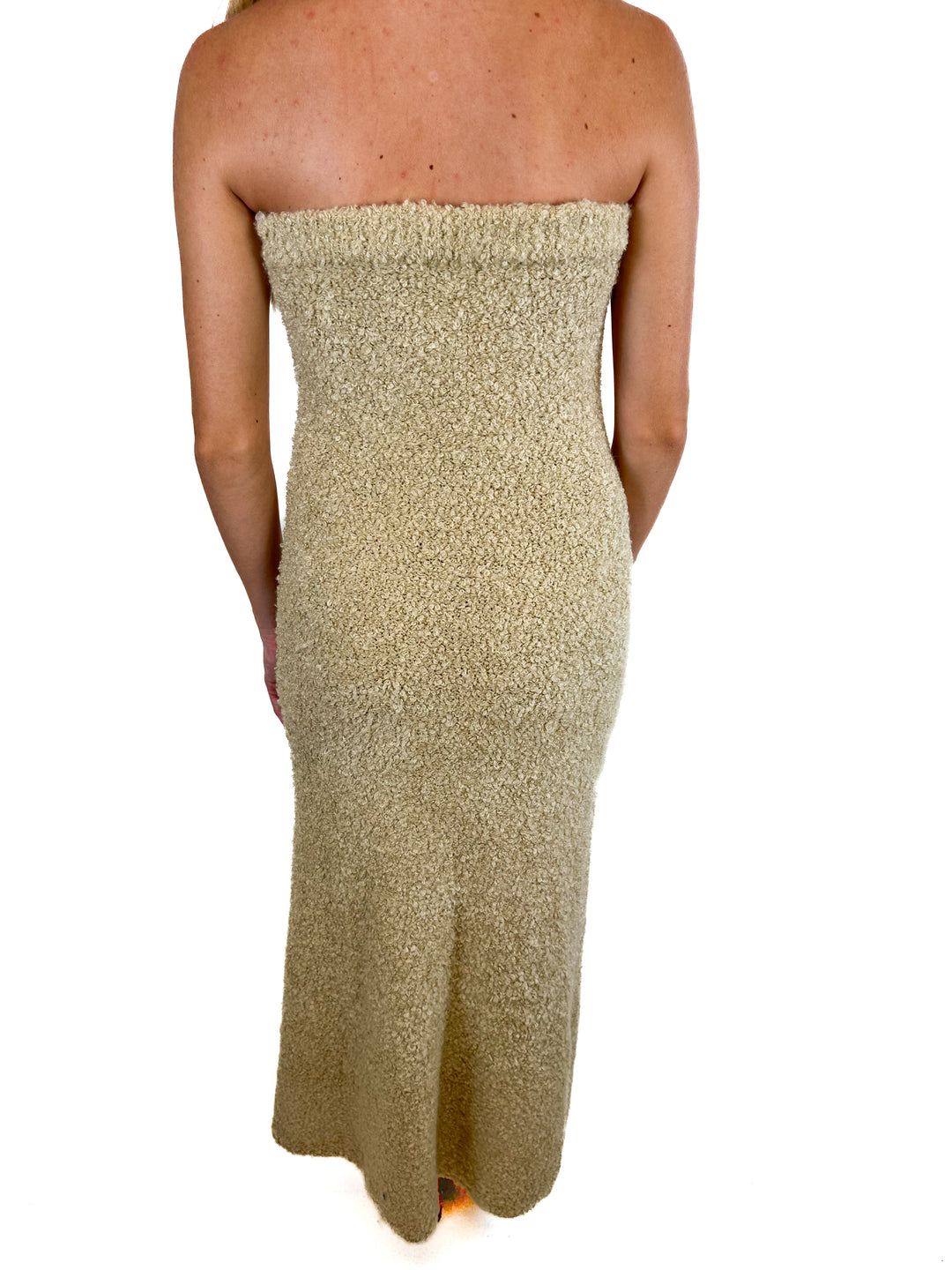 LPA Beige Teddy Strapless Dress NWT (XS)