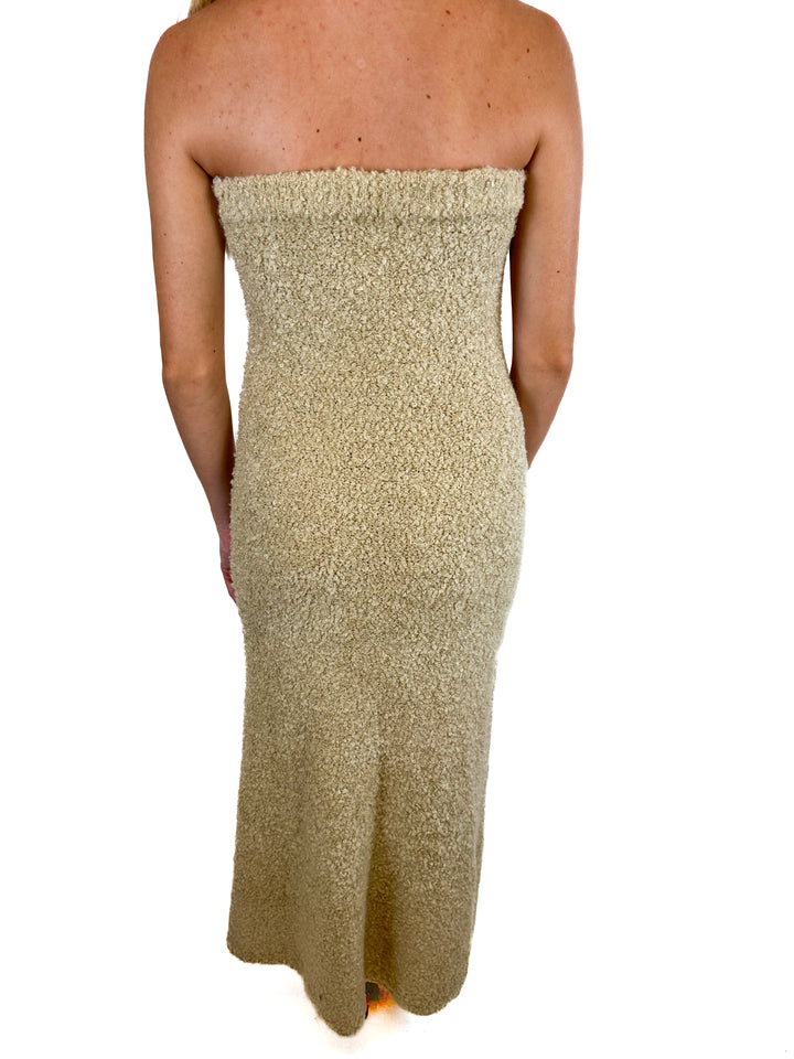 LPA Beige Teddy Strapless Dress NWT (XS)