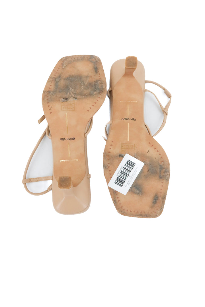 dolce vita nude sling back sandals (10; retail $134)