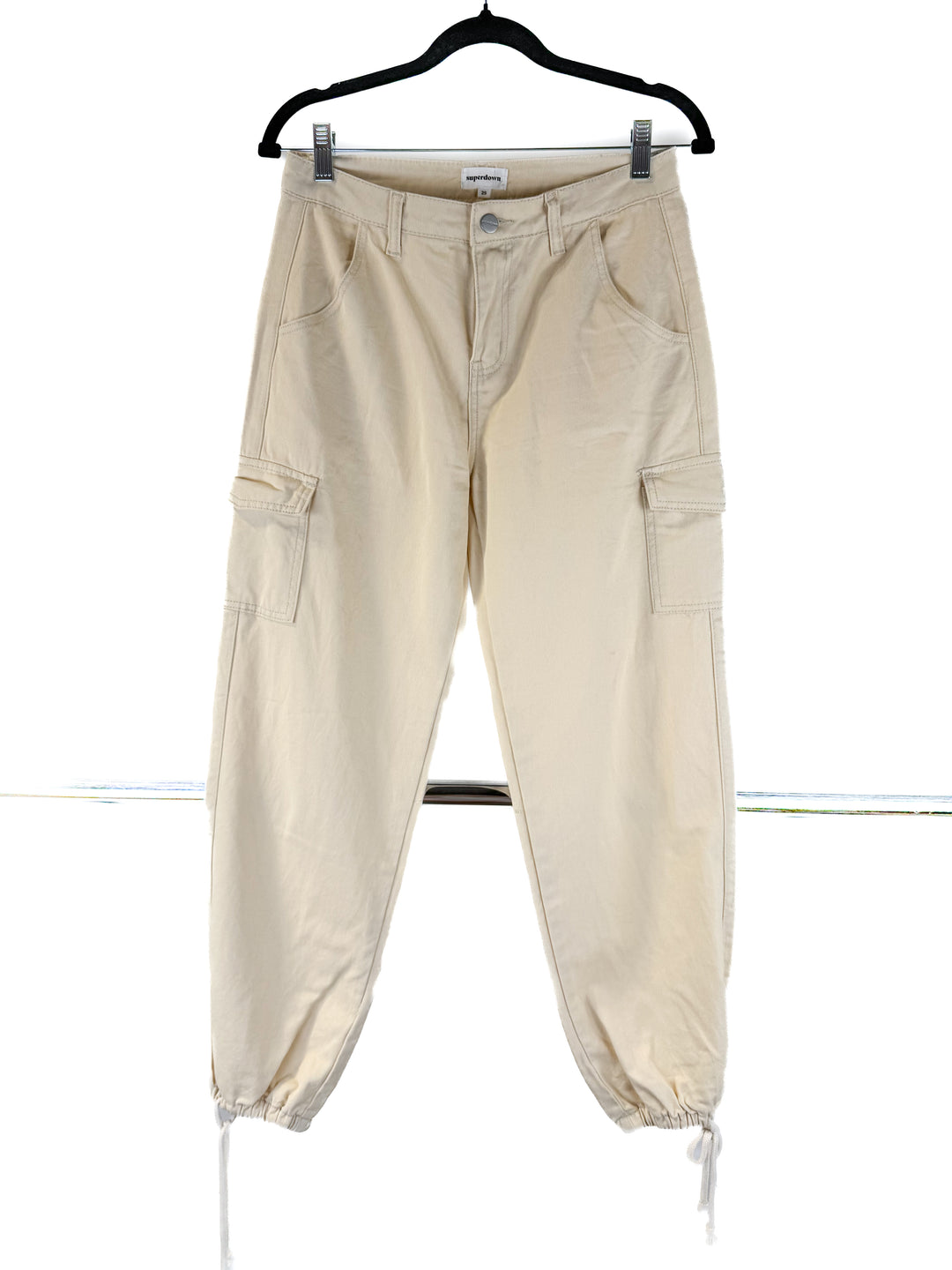 superdown butter yellow cargo pants (25; retail $45)