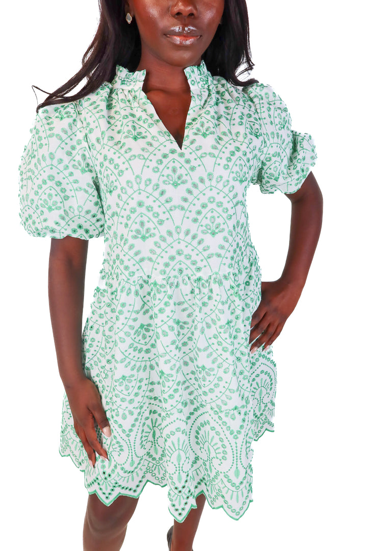 Avara green/white dress NWT (xs; retails for $98)