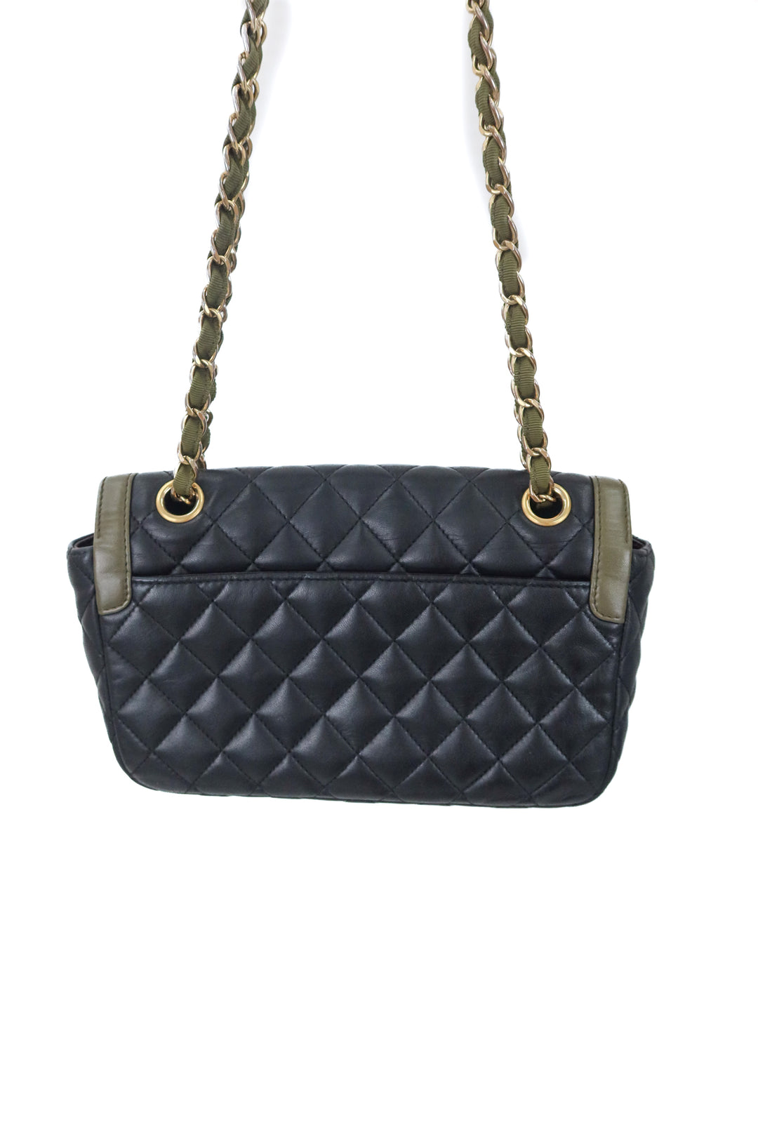 Chanel Two-Tone Single Flap Quilted Lambskin Bag (est. retail $8,900)