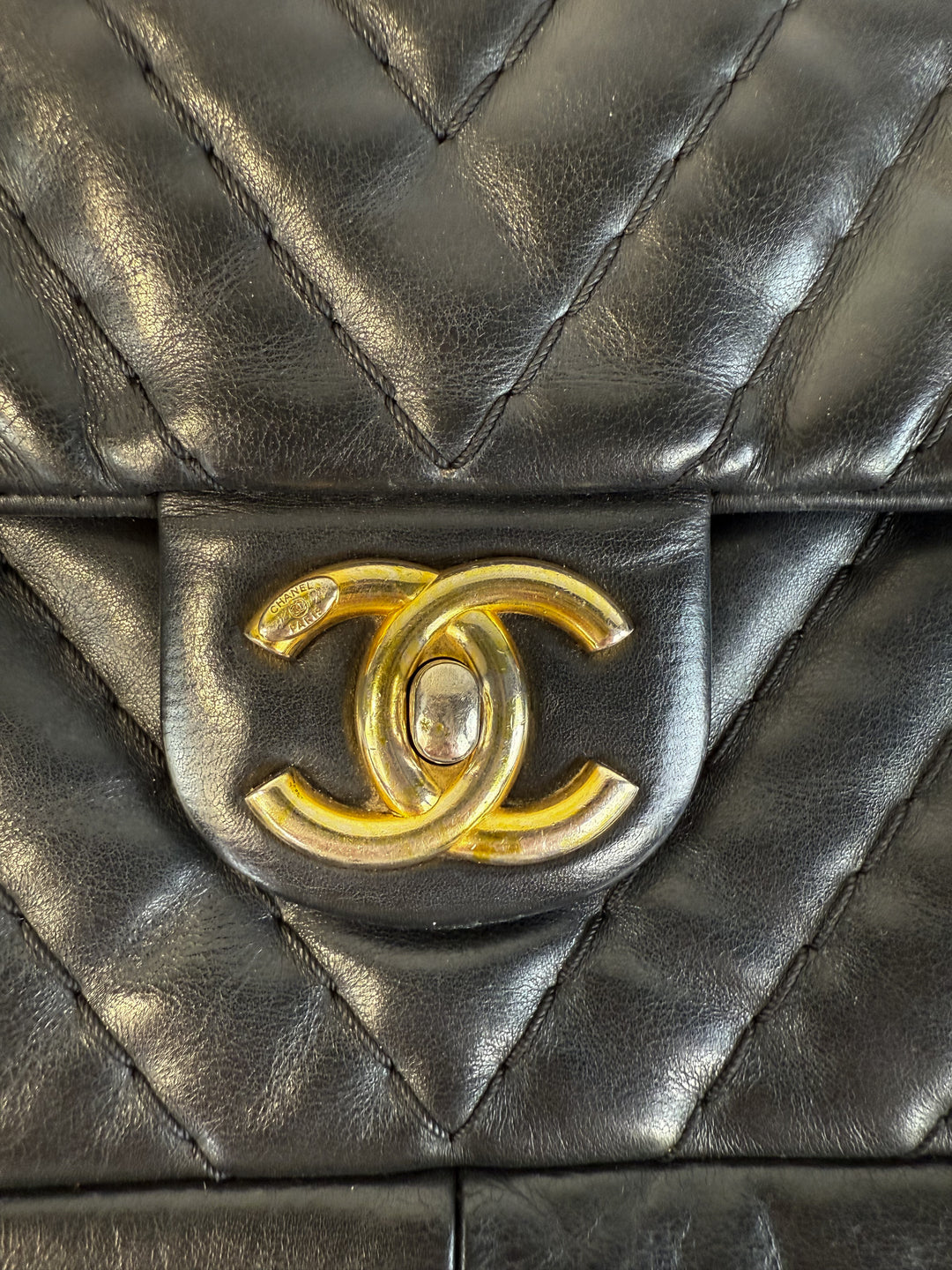 Chanel Quilted Chevron in Black (est. retail today $8,200)