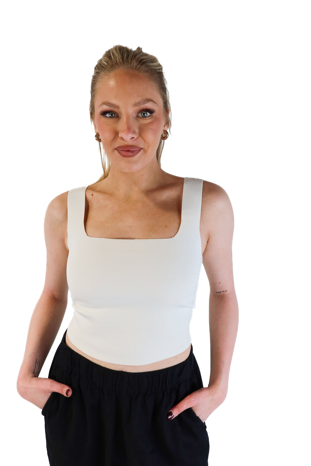 ALC Ivory Fine Knit Tank (S; retail $175)