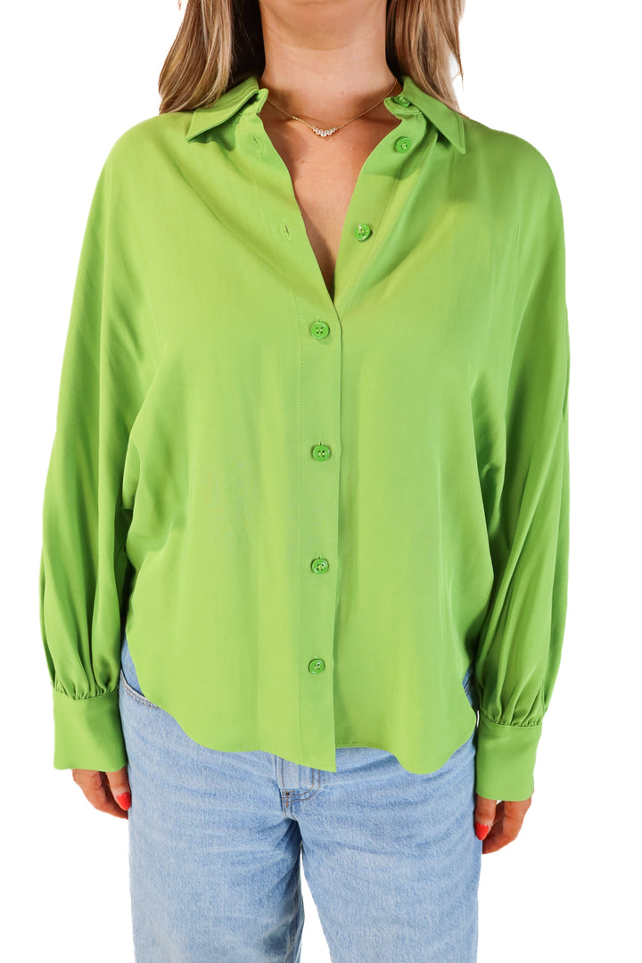 Zara Chartreuse Blouse NWT (S)
