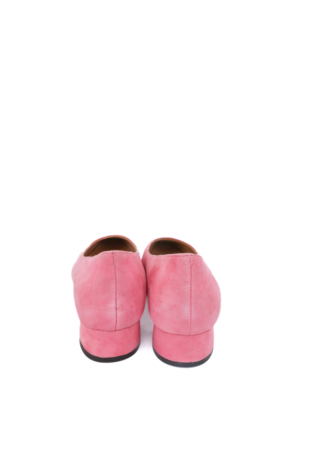 j.crew pink suede block heel (9.5; retail $248)