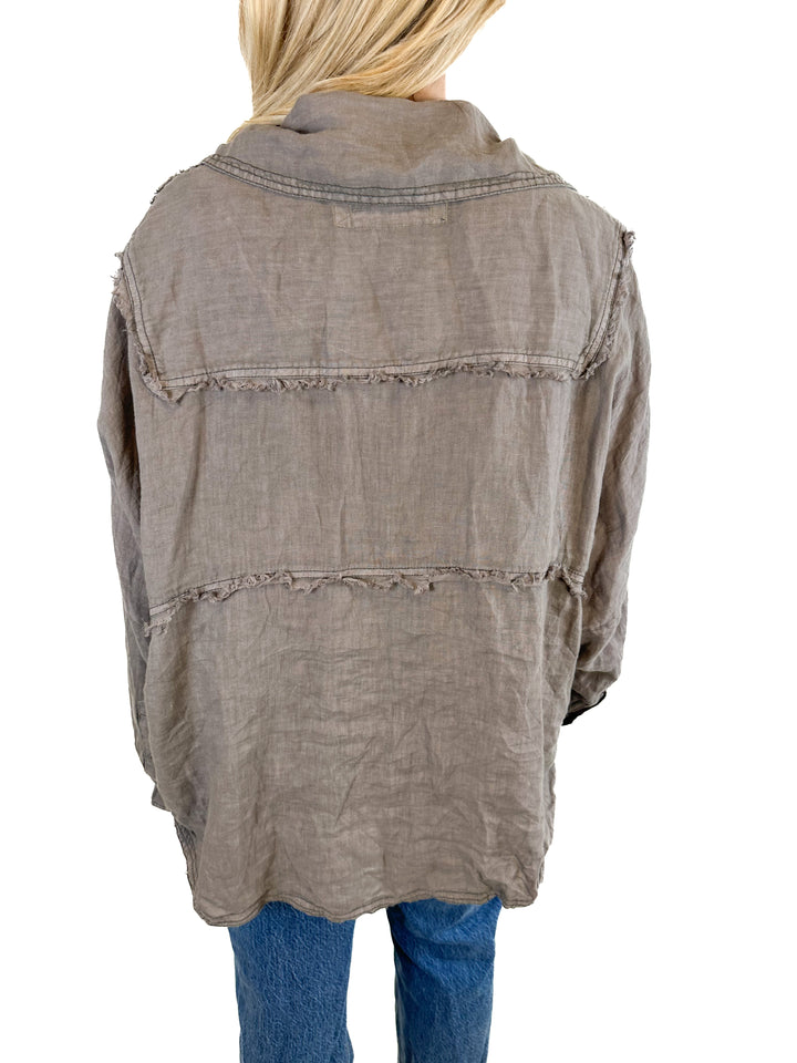 Free People Tucked Up Linen Shirt NWT (XS**; retail $168)