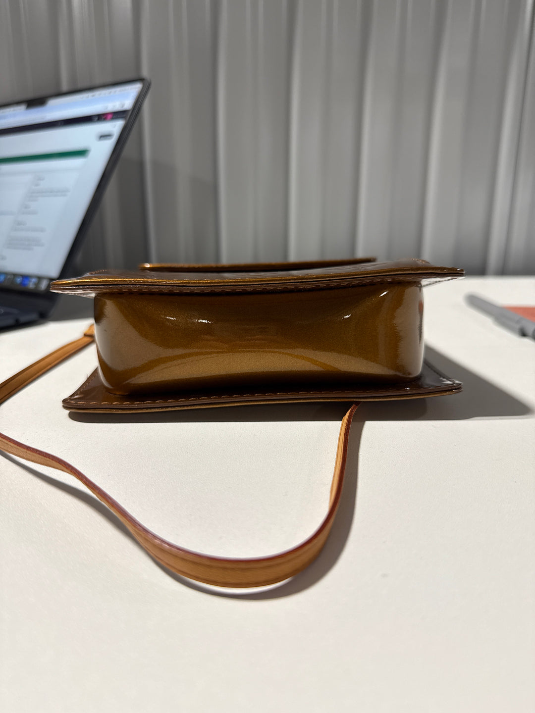SOLD Louis Vuitton Monogram Vernis Motto Accessory Pochette