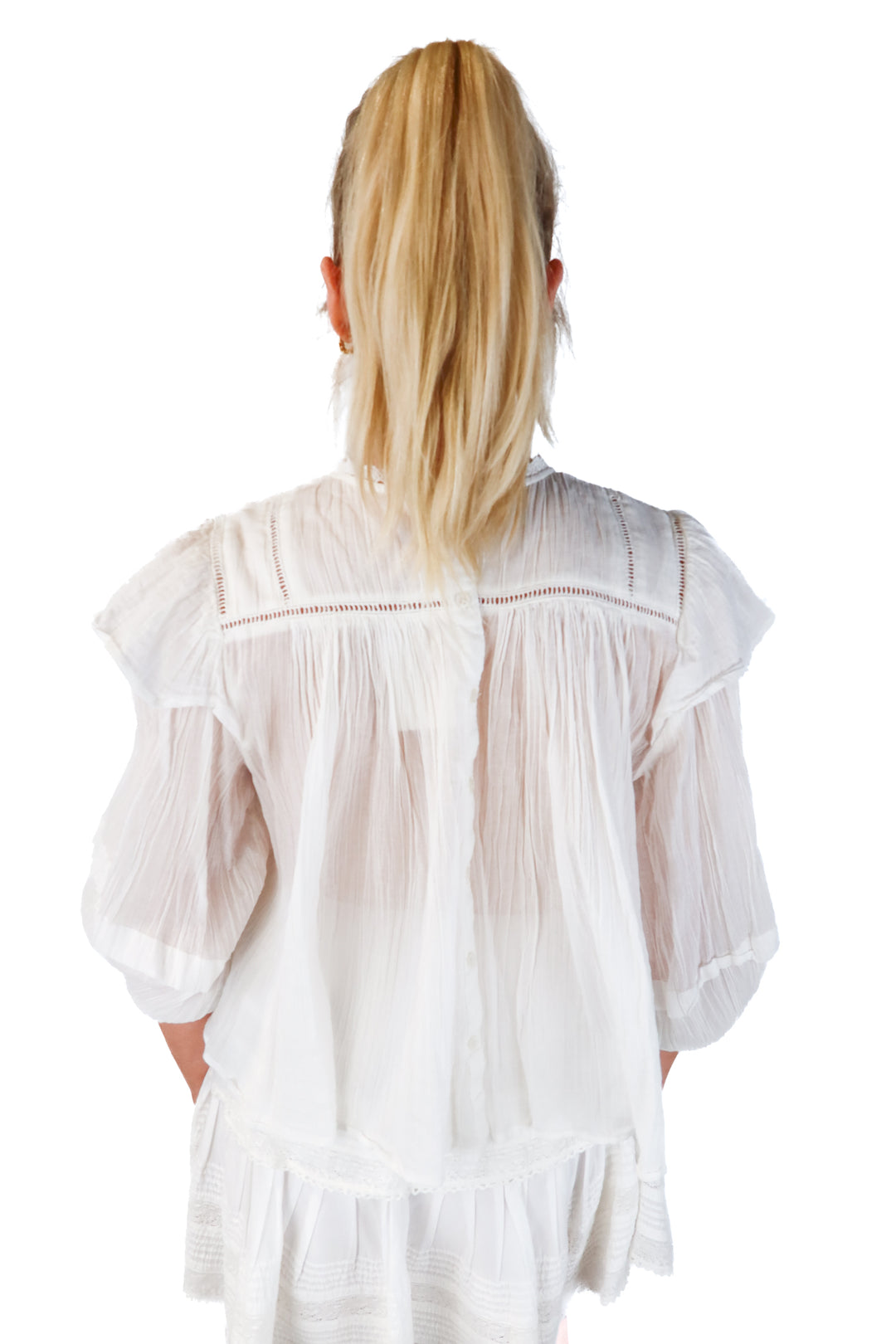 Free People Ivory Blouse (XS)