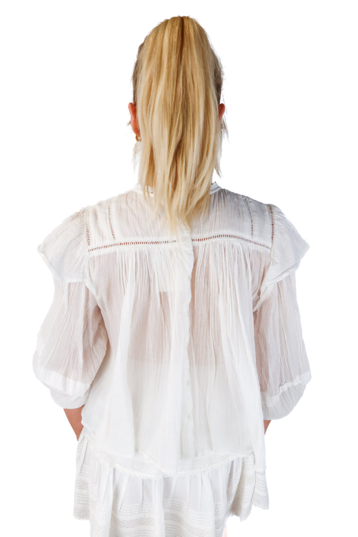 Free People Ivory Blouse (XS)