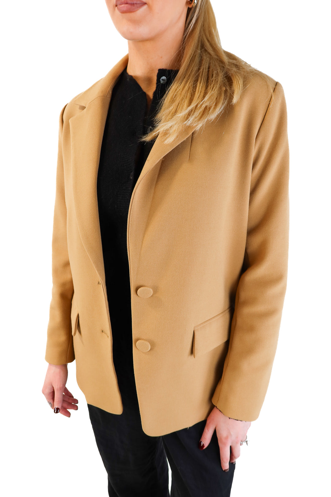 Drew Khaki Felted Blazer (M; retail $490)
