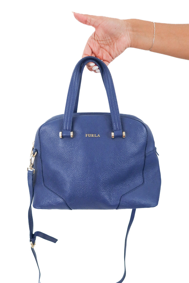 Furla Tess Satchel in Pebbled Leather