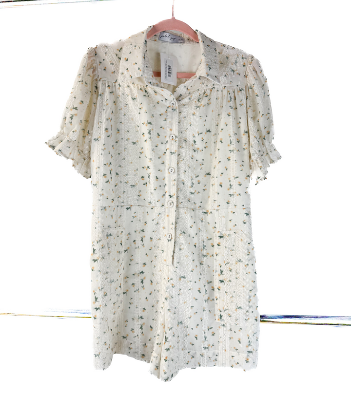 petal + pup dainty floral romper (L)