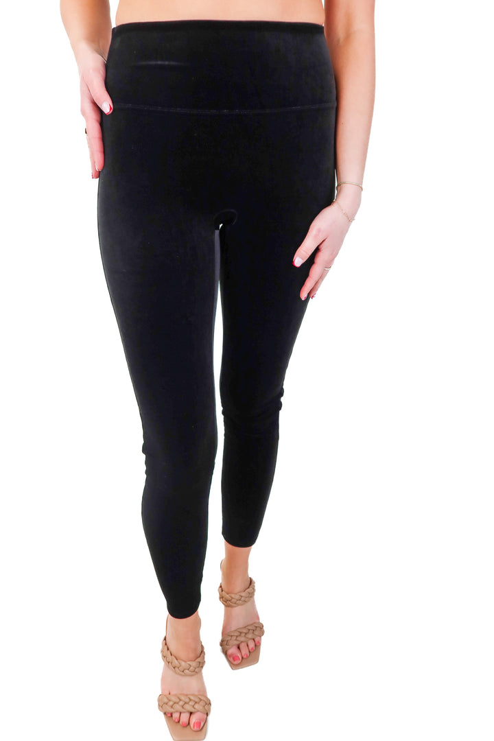Spanx Black Velvet Leggings (S)