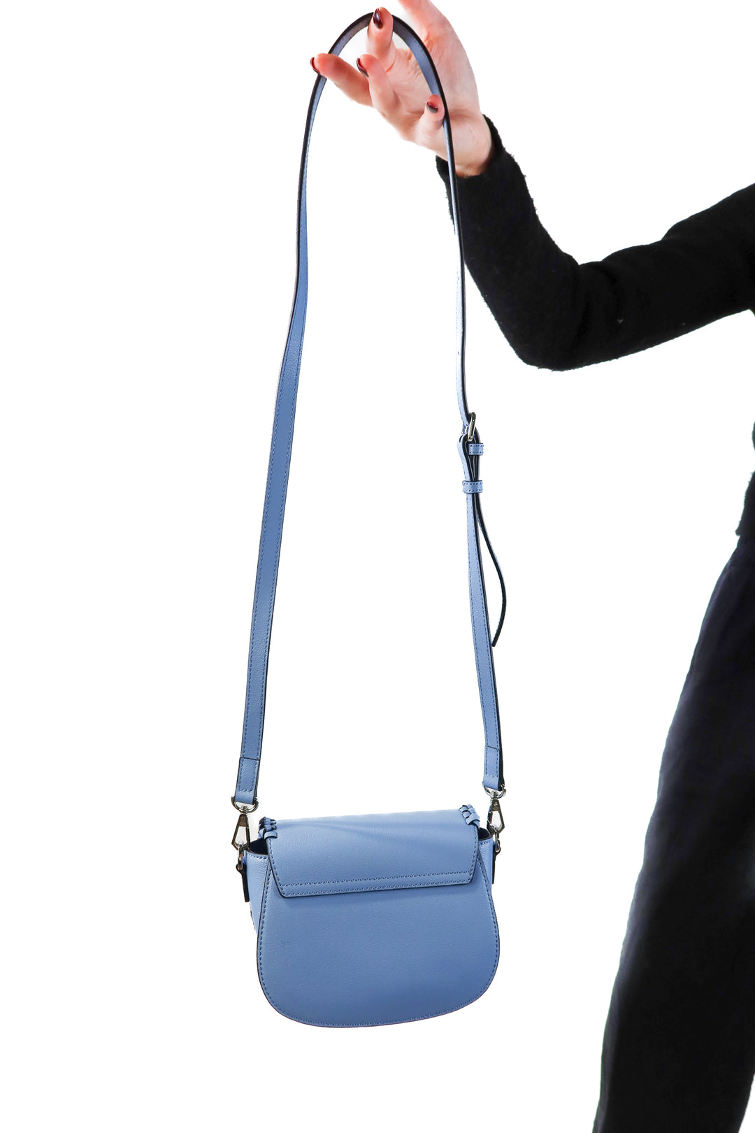 Oryany blue leather braided purse (retail $179)
