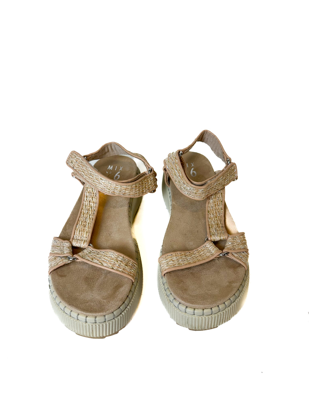 Mix No. 6 Rafia and Gold Metallic Sandals (7)