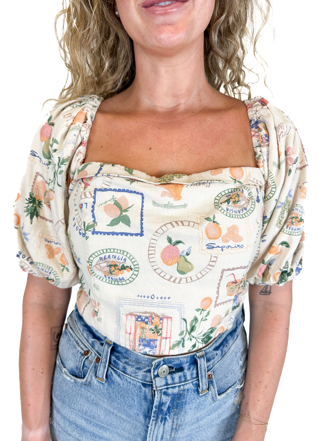 Abercrombie Print Crop Top (L)