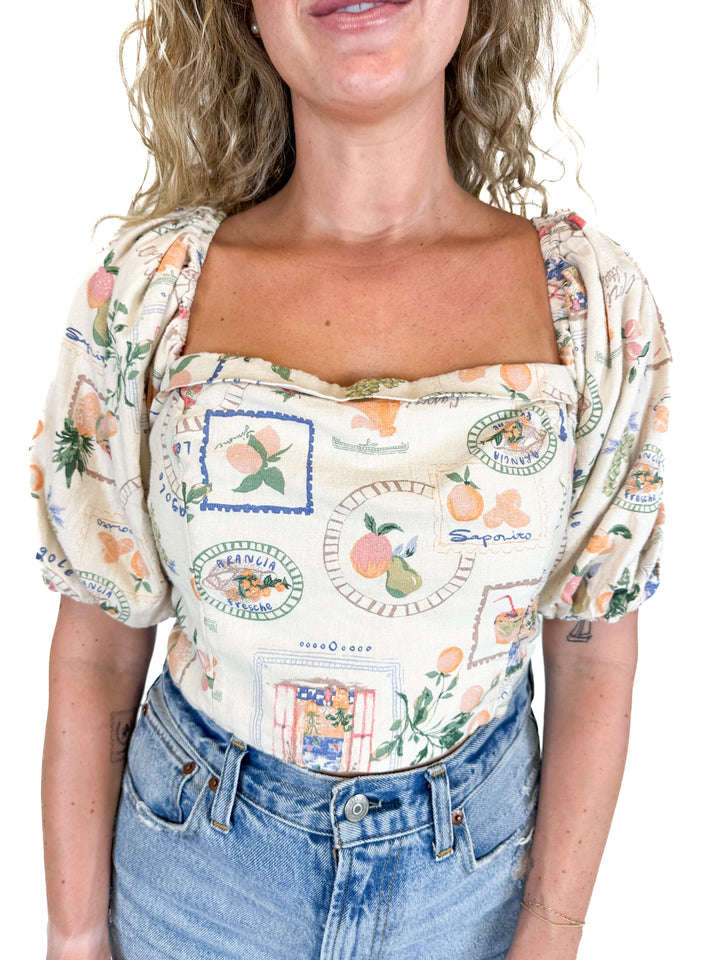 Abercrombie Print Crop Top (L)