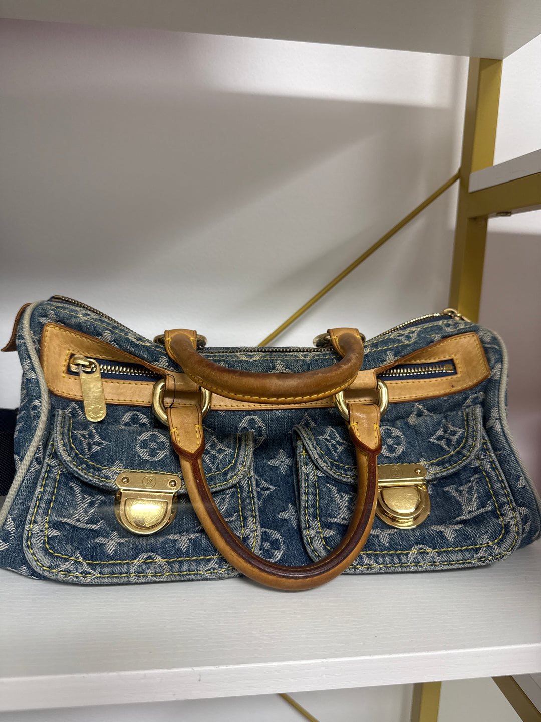 Louis Vuitton Blue Denim Noe Speedy (vintage)