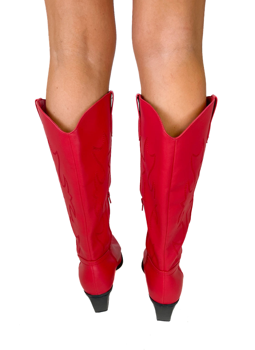 Madden NYC Red Embroidered Tall Western Boots (9.5)