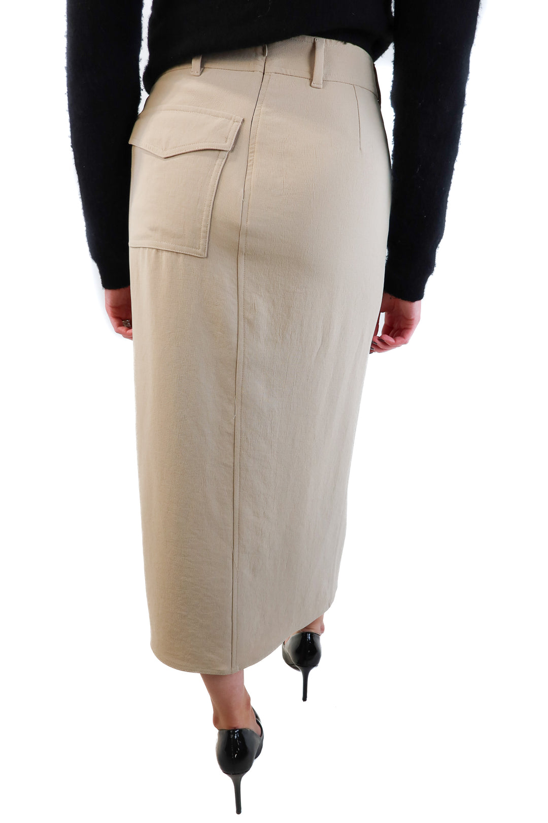 Wilfred Khaki Crepe Skirt (6; retail $128)