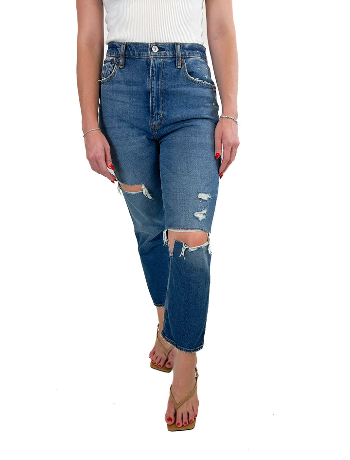 Abercrombie Curve Love Ultra High Rise Ankle Straight Jean (27/4)