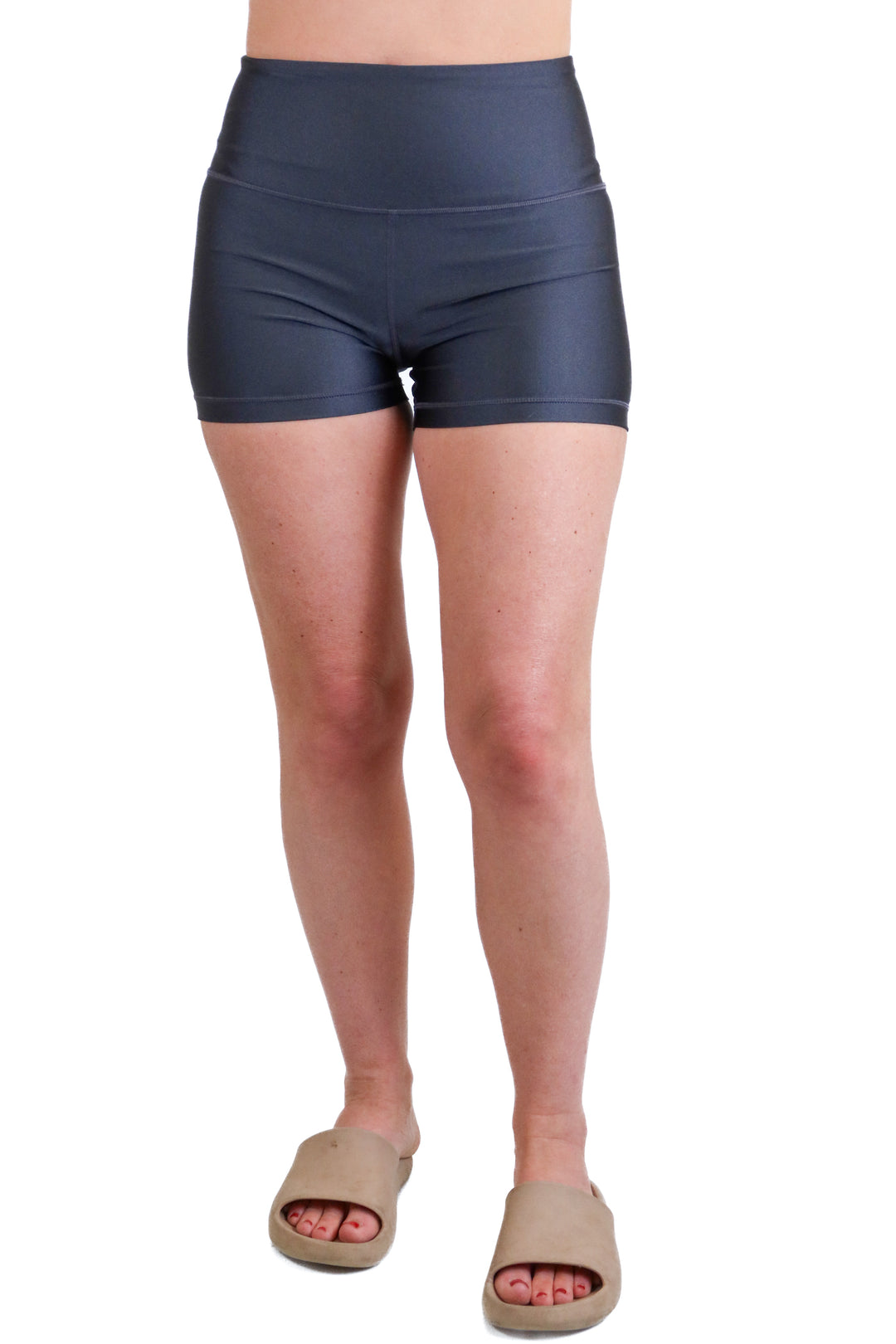 Athleta navy blue elation 3" shorts (S)