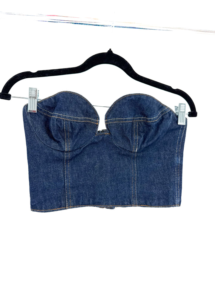 Magda Butrym Denim Corset NWOT (FR38/ US6; retail $750)