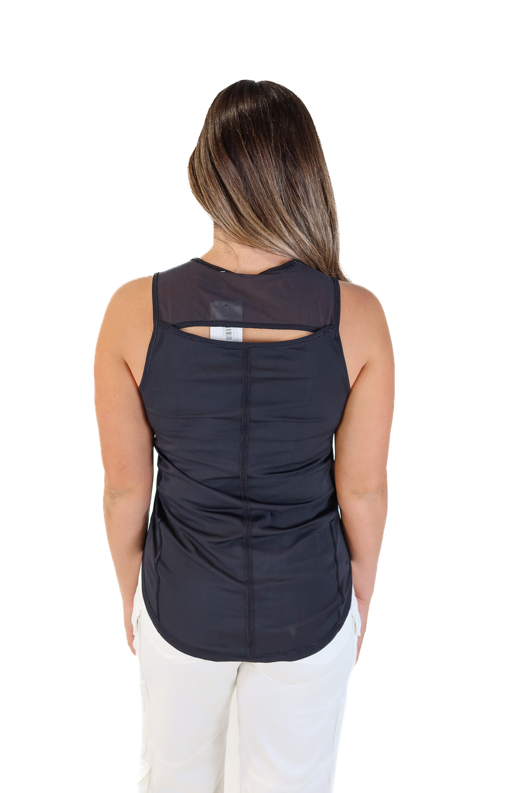 Lululemon black mesh tank (M; retail $58)