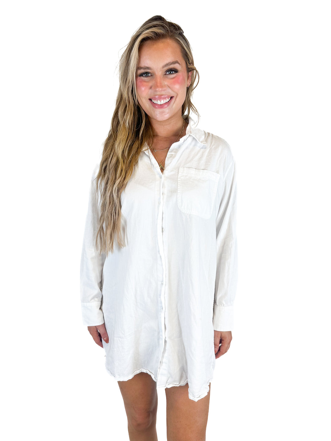 Able White Shirt Dress (M)