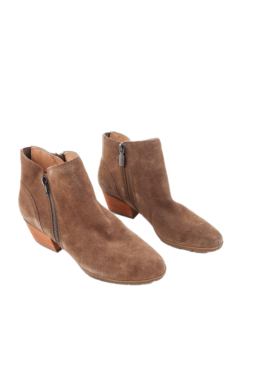 blondo brown ankle booties (7; retail $130)