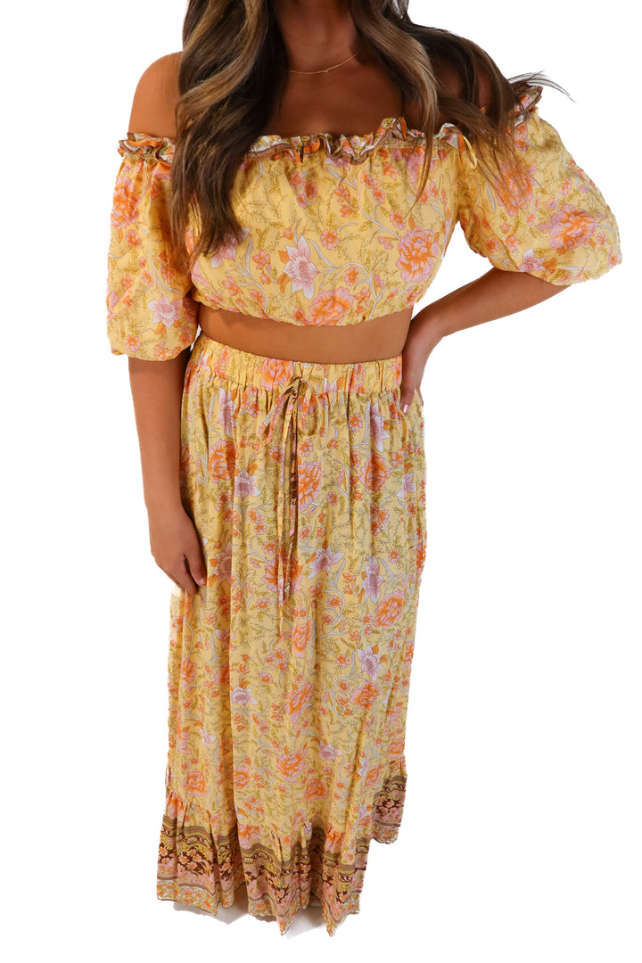 Dress day yellow floral set (s)