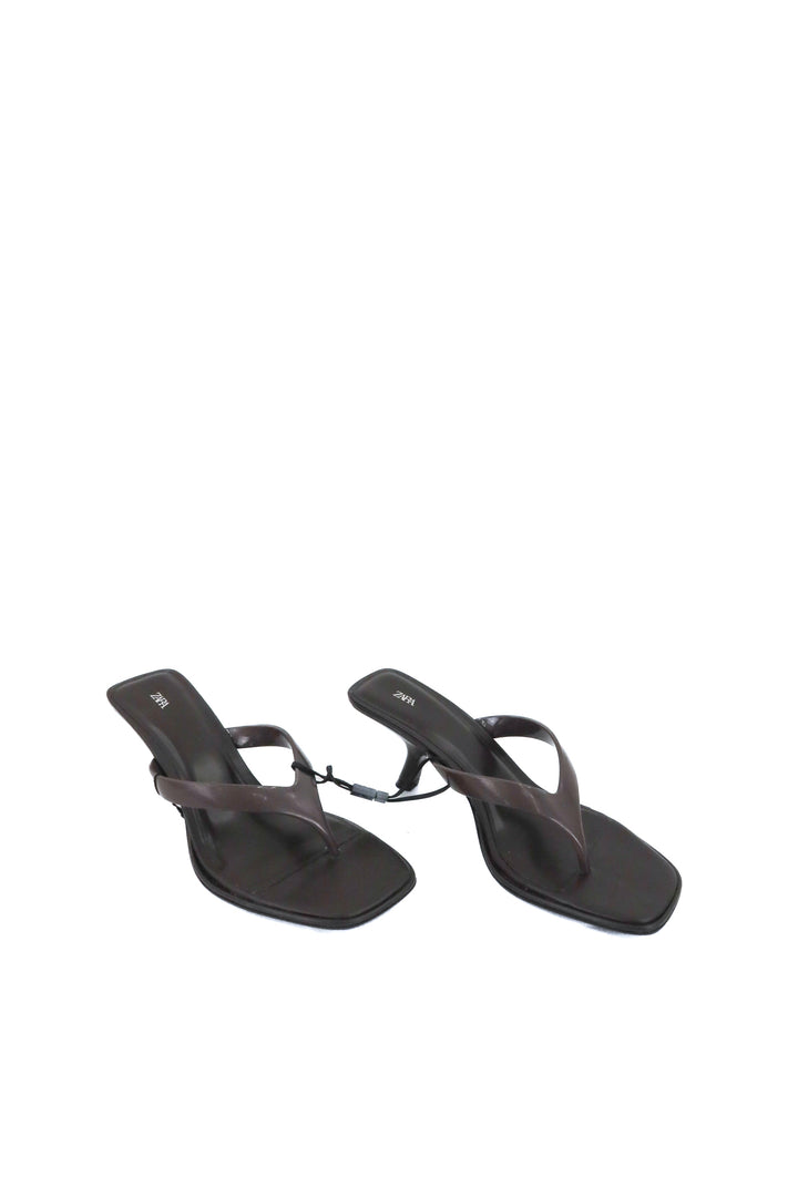 zara brown thong heel (40)