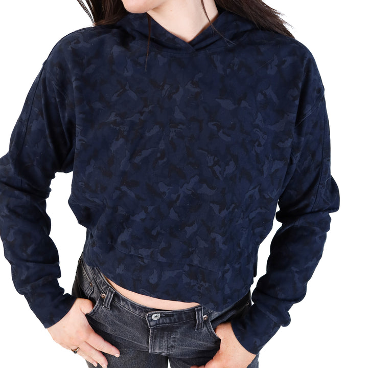 Athleta navy camo hoodie (m; retail $69.90)