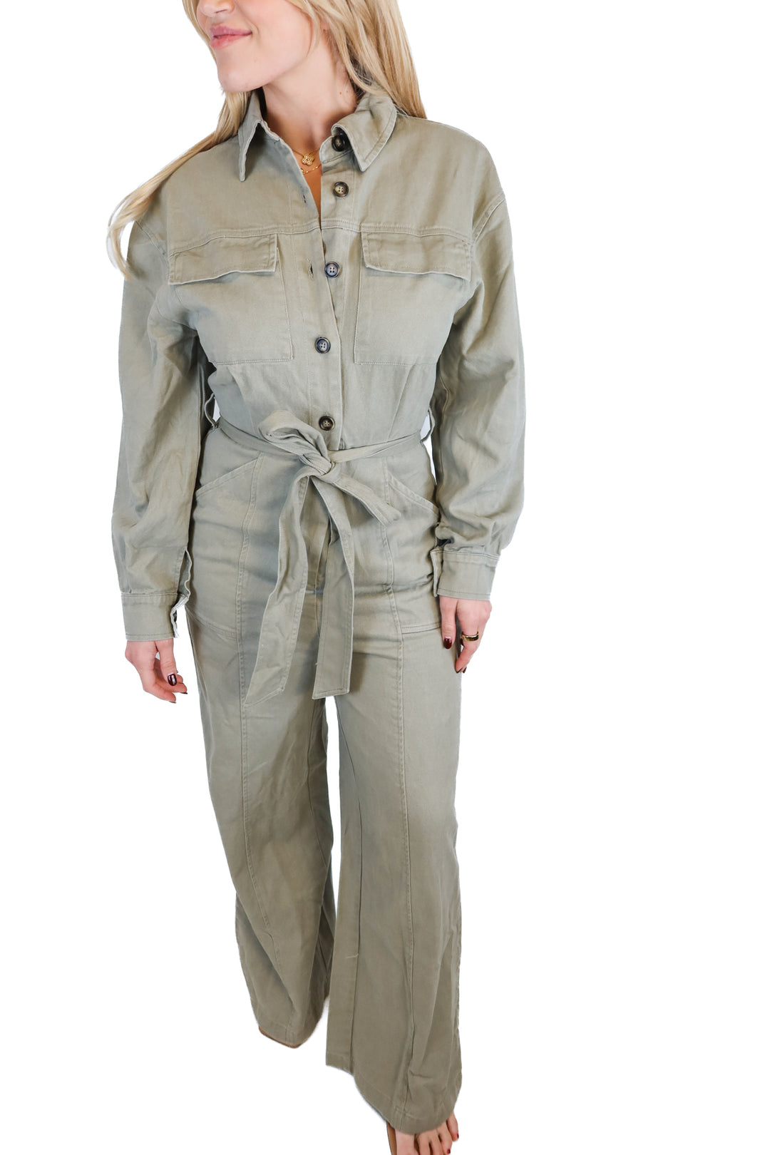 Free Market light green jumpsuit NWT (S)