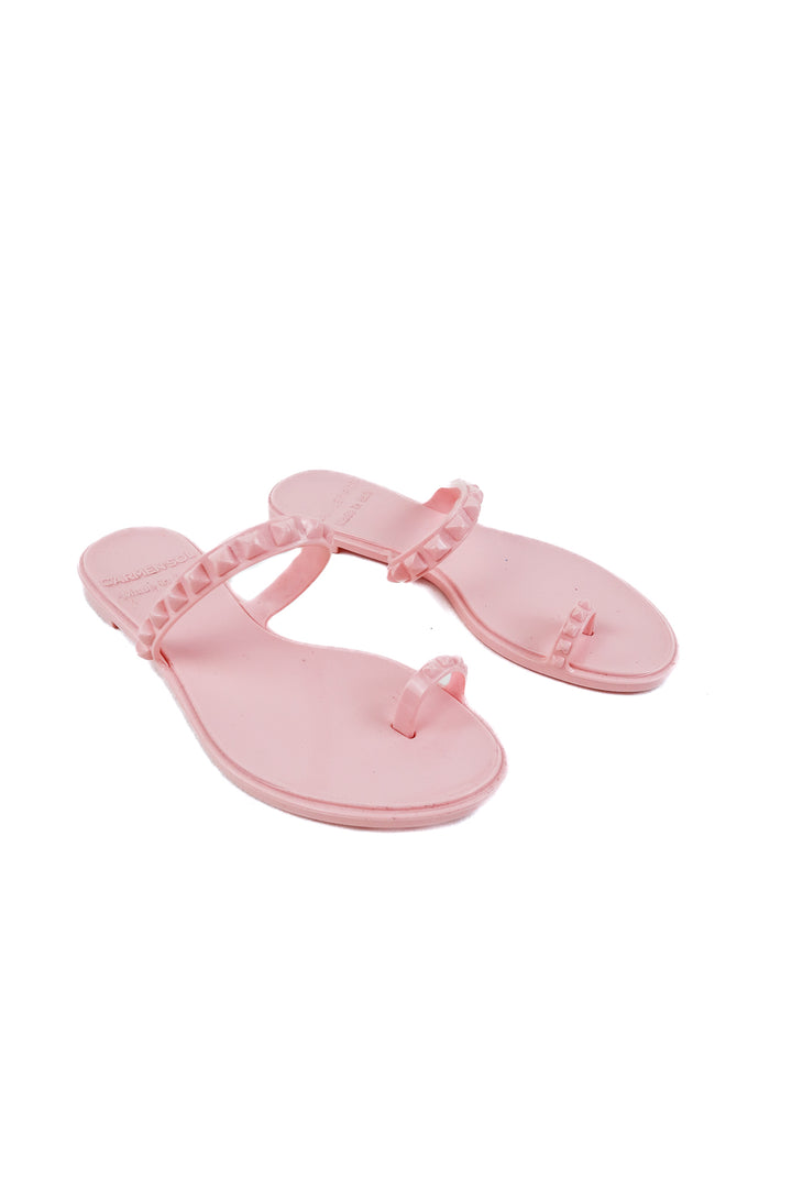 carmen sol pink jelly sandals (6; retail $137.99)