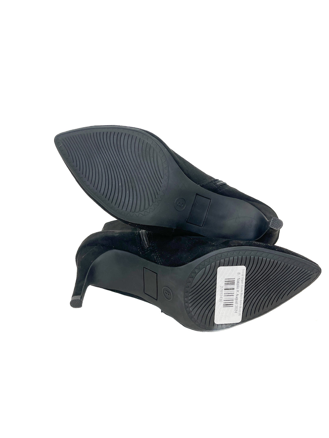 Scoop Vegan Suede Black Ankle Boots (8)