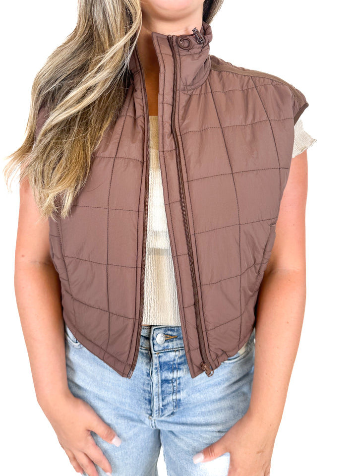 Daily Drills Brown Zip Up Vest (XS/S)