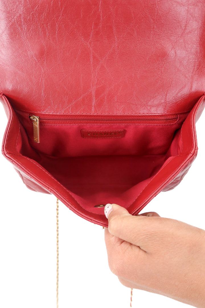Chanel Chevron Red Two-Way Single Flap (est. retail $8,900)