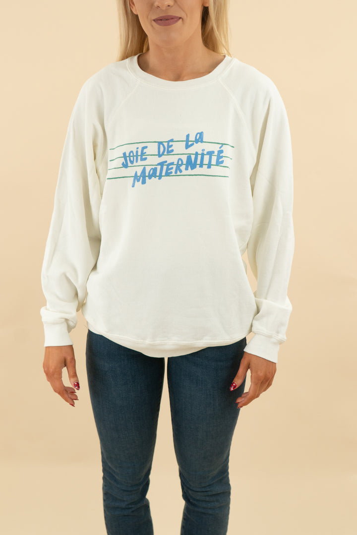 retrobrand off white joie de la maternite crewneck nwt (s; retail $88)