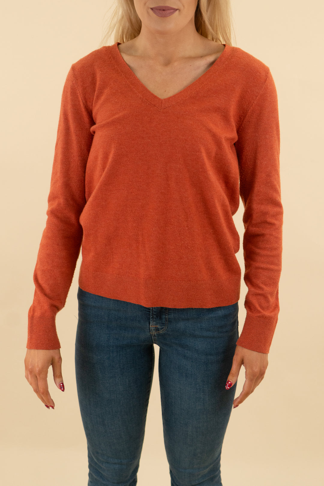 nordstrom rack orange sweater (s; retail $55)
