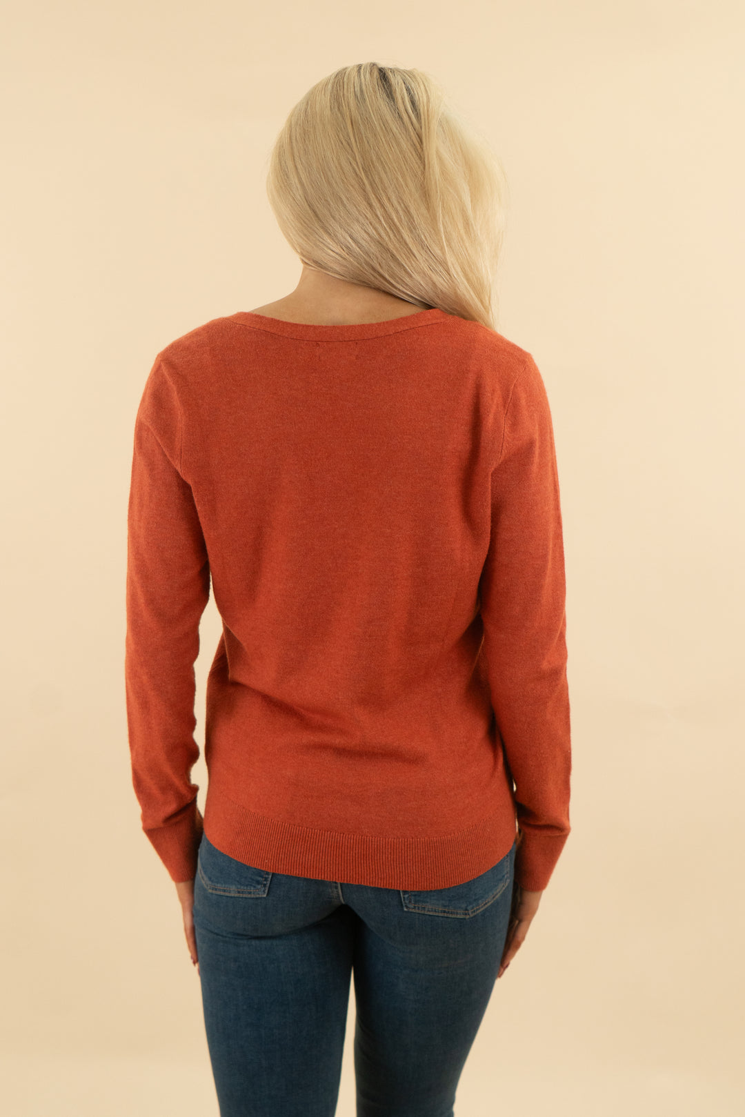 nordstrom rack orange sweater (s; retail $55)